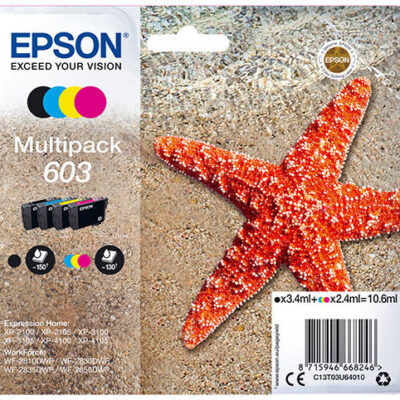 EPSON 603 BK C M Y MULTIPACK INK CART