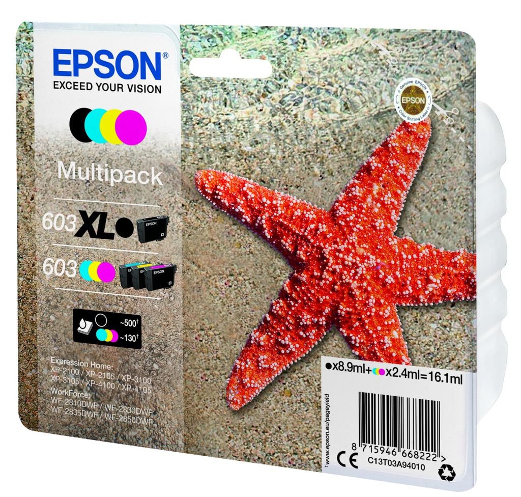 Epson 603 Multipack XL BK CMY Std Ink
