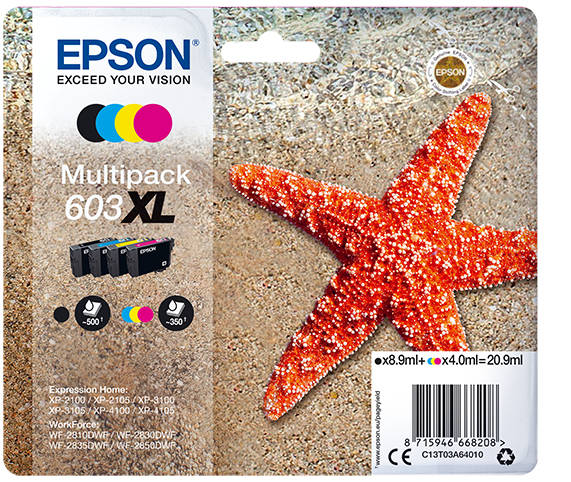 EPSON 603XL BK/C/M/Y MULTIPACK INK CART