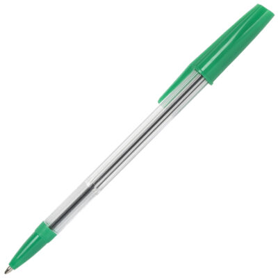 ValueX White Box Ball Pen Med Green PK50