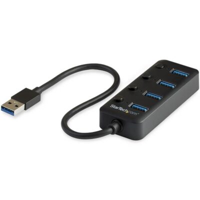 USB3 4 Port Hub with On and Off Switches