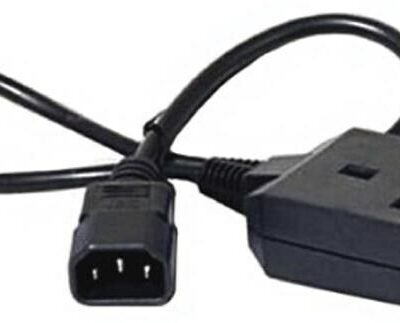 0.6m C14 to BS1363 Socket UK Power Cable