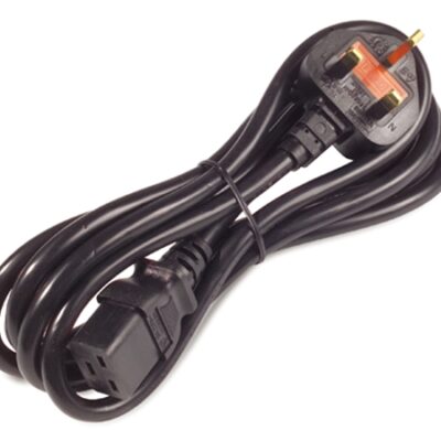 2.4m Power Cable C19 to BS1363A UK Plug
