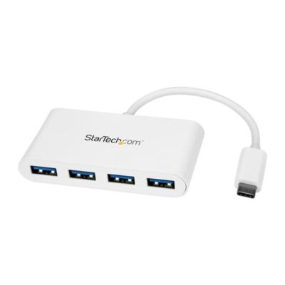 4 Port USBC Hub USBC to x 4 USBA White