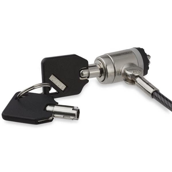Keyed Cable Lock Push to Lock Button