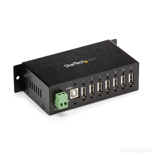 Mountable Rugged Ind 7 Port USB Hub ESD
