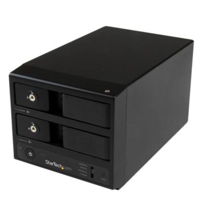 USB3 eSATA DualBay Trayless 3.5 HDD Case