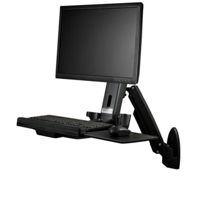 One Monitor Sit Stand Desk Wall Mount