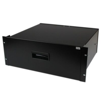 4U 19in Rack Black Steel Storage Drawer