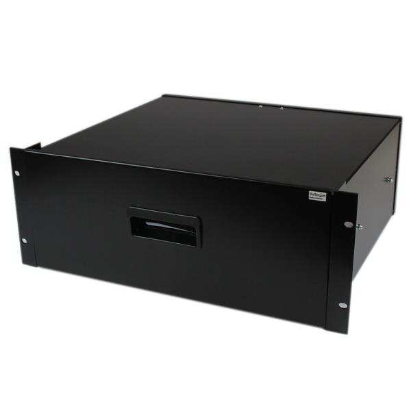 4U 19in Rack Black Steel Storage Drawer