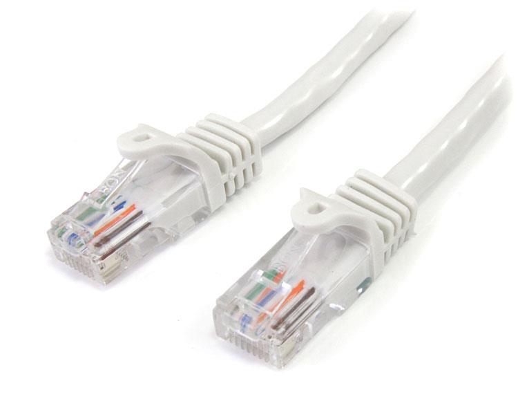 0.5m White Snagless Cat5e Patch Cable