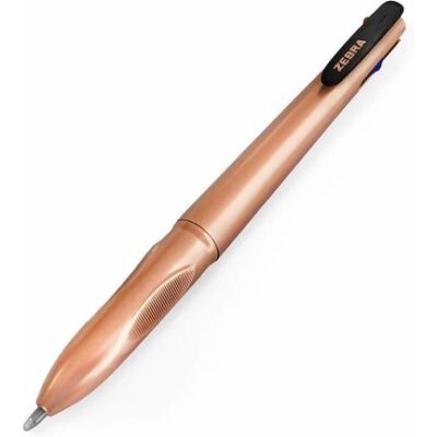 Zebra Rose Gold 4 Colour Pen PK10