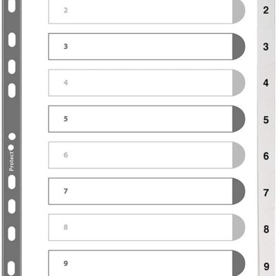 Exa Index PP 1-10 White White Tabs