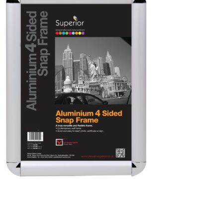 A4 Round Corner Snap Frame Silver