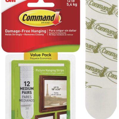 Command Pic Hang Strips Med PK12