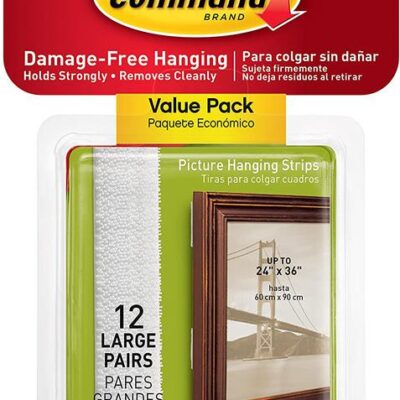 Command Lrg Hang Pic Strips PK12