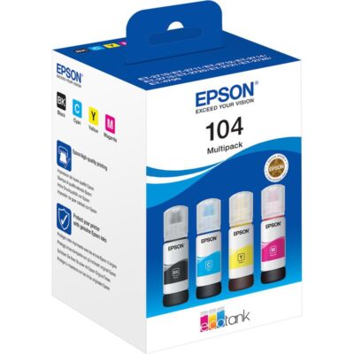 EPSON 104 ECOTANK 4 COLOUR PACK INK CART