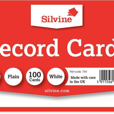 ValueX Record Card 152x102mmPln WT PK100