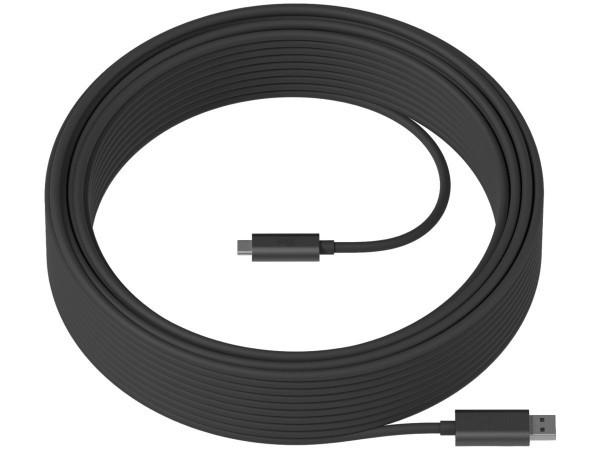 10m Strong USB A USB C Cable Graphite