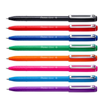 Pentel IZEE Ballpen 1.0mm CAP AST PK8