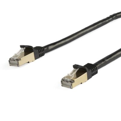 5m Black CAT6a Ethernet RJ45 STP Cable