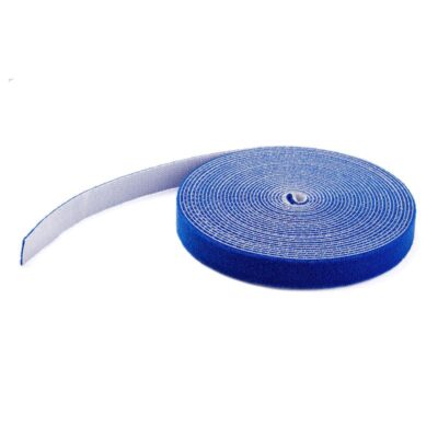 25ft Blue Hook and Loop Cable Roll