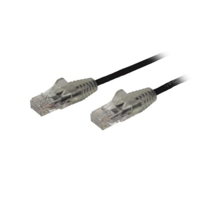 2m CAT6 Slim Snagless RJ45 Black Cable