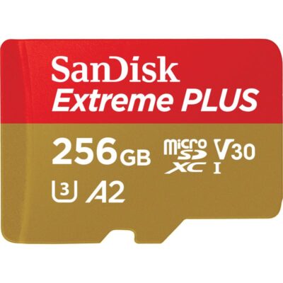 256GB Extreme Plus MicroSDXC CL10 UHSI