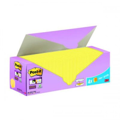 Post it Super Sticky YW 76x76mm PK20+4