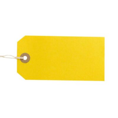 ValueX Strung Tag 120x60mm YW PK1000