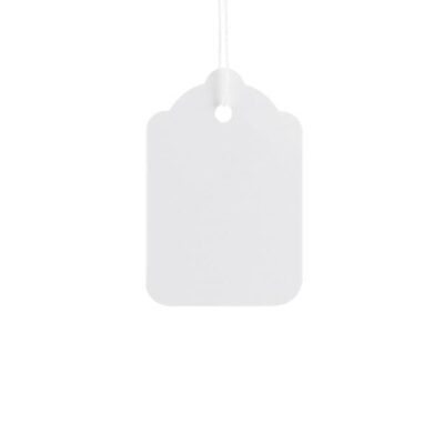 ValueX Strung Tag 37x24mm WT PK1000