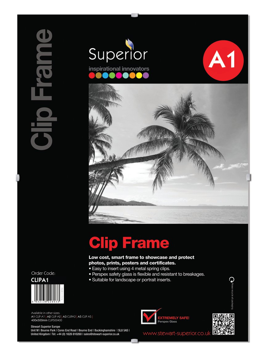A1 Seco Clip Frame Perspex Safety Glass