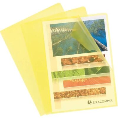 ValueX Cut Flush Folder A4 PP Yellw PK10