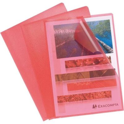 ValueX Cut Flush Folder A4 PP Red PK10