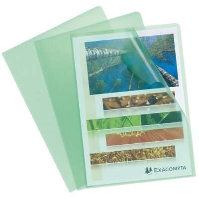 ValueX Cut Flush Folder A4 PP Green PK10