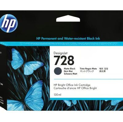 HP 3WX25A NO 728 130ml M Black Ink