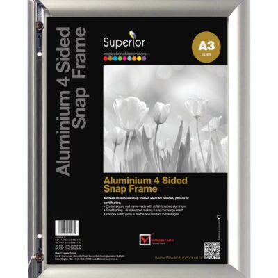 A3 Aluminium Snap Frame Silver