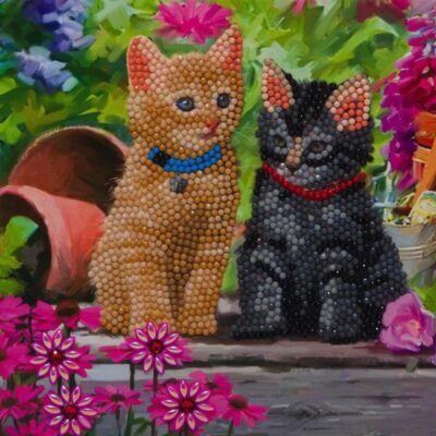 Crystal Art Cat Friends 18x18cm Card