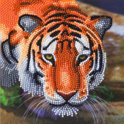 Cystal Art Tiger 18x18cm Card