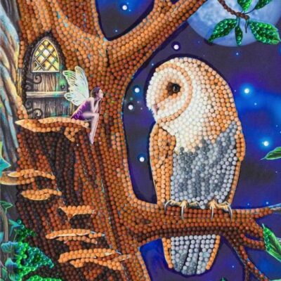 Crystal Art Owl and Fairy Tree Notebook