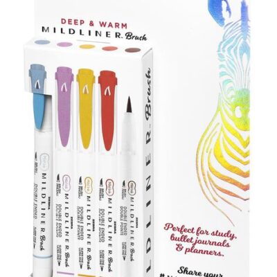 Mliner Brush Pen Deep Warm PK5