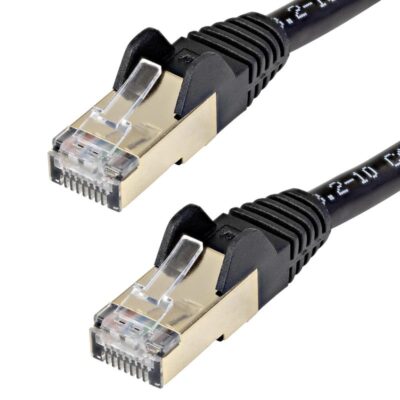 2m Black Cat6a 10Gbe STP Network Cable