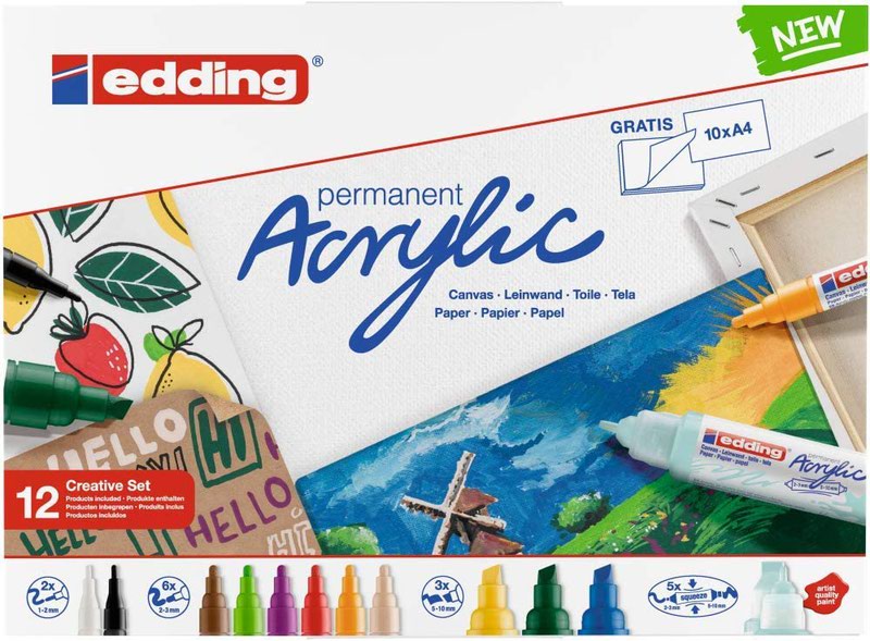 edding Acrylic Basic Start Easy Set 12S