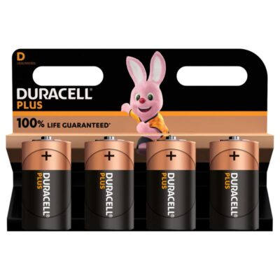 Duracell Plus D Battery PK4