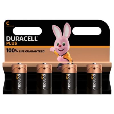 Duracell Plus C Battery PK4