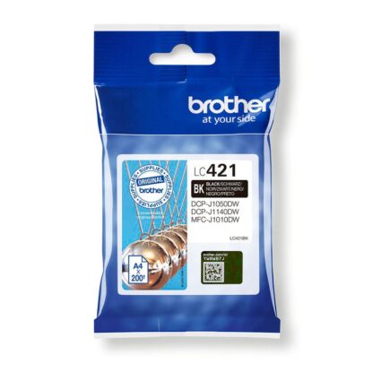 Brother LC421BK Black Ink Cart 200 page