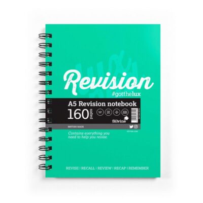 Silvine Revision Notebook A5 Green PK5