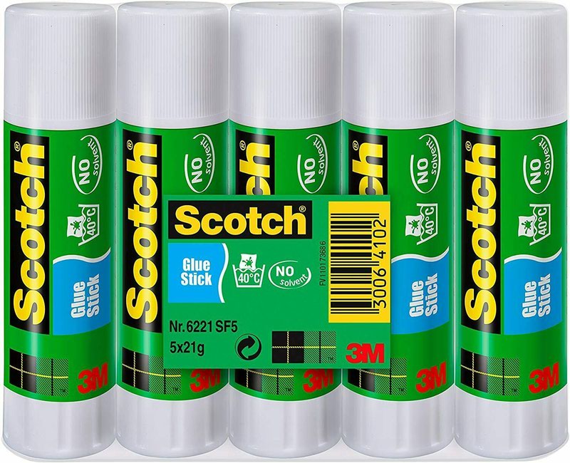 Scotch Permanent Glue Stick 21g PK5