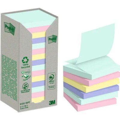 Post it Recycled Znotes 76x76 PK16