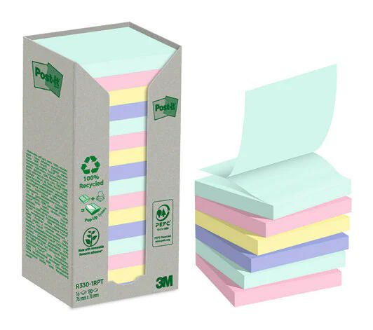 Post it Recycled Znotes 76x76 PK16